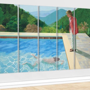 David Hockney 'Pool with Two Figures' modern wall art | Etsy