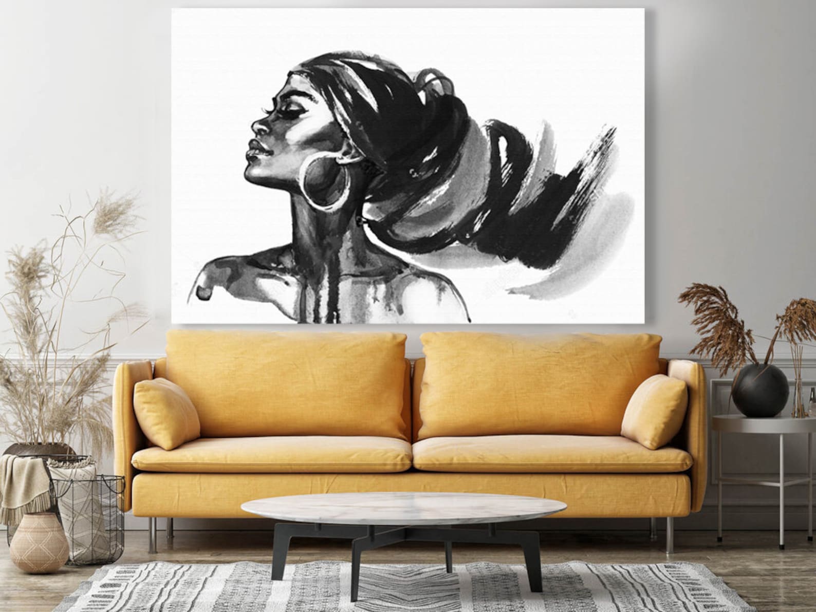 African american art canvas print african woman Etsy