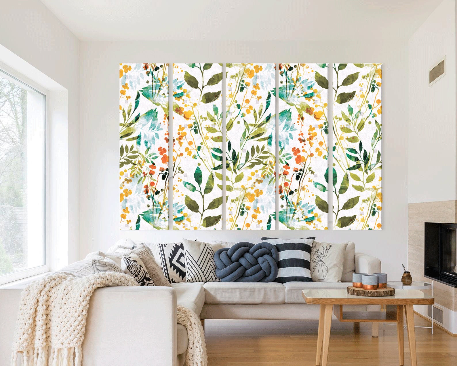 Modern botanical wall art large botanical wall art canvas  Etsy