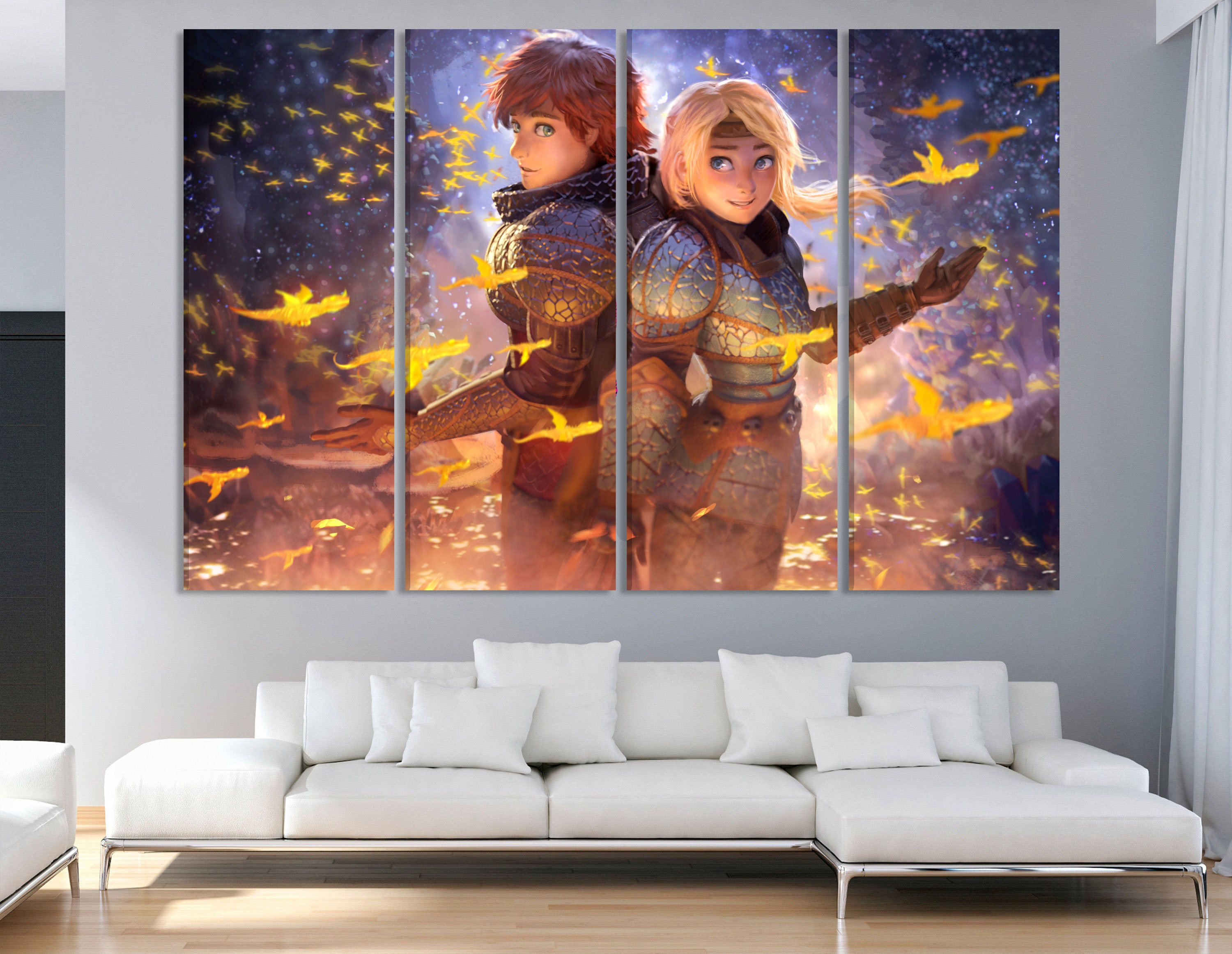 How to Train Your Dragon 3 Large Wall Art Canvas Print Etsy
