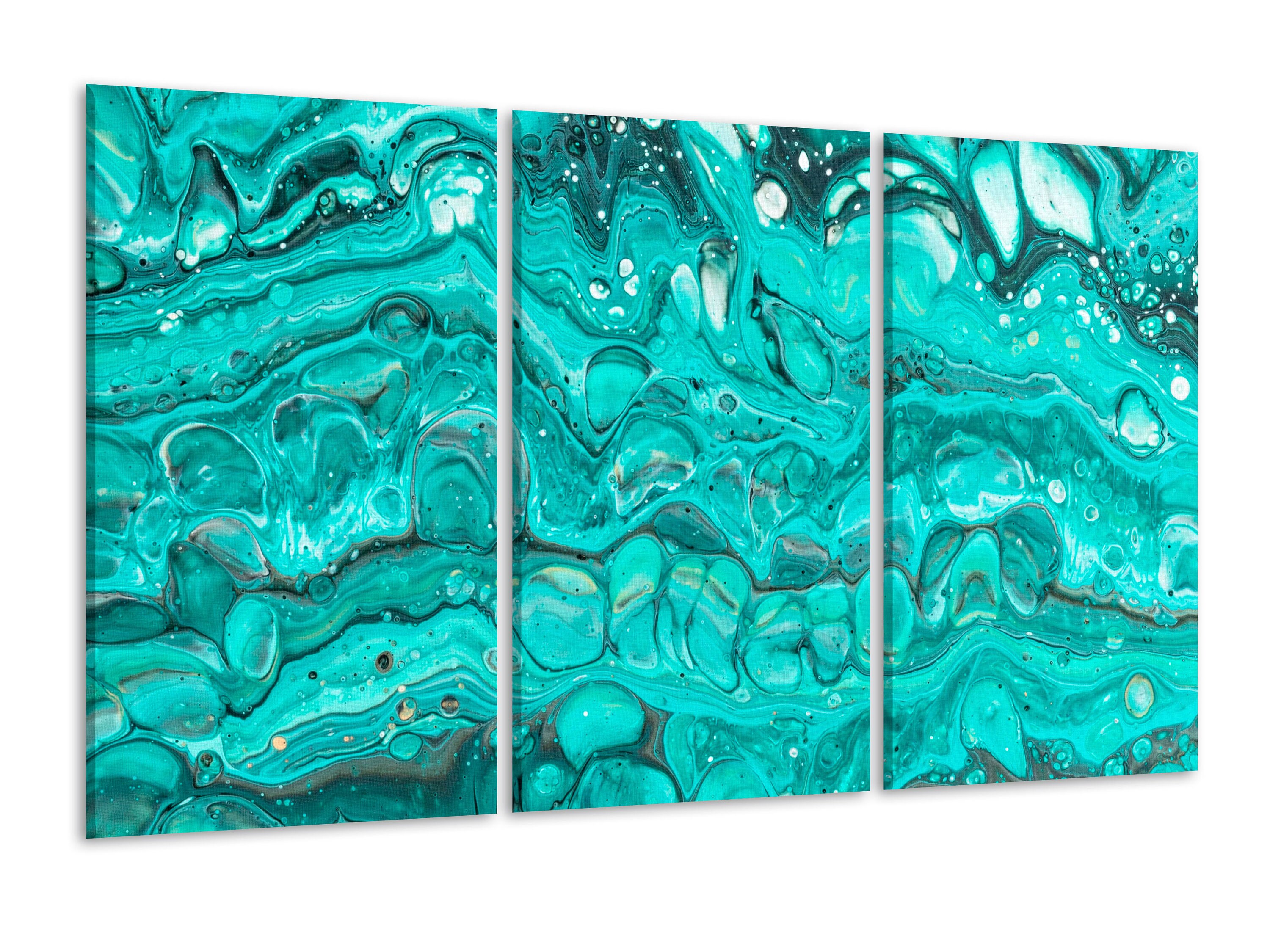 Blue painting turquoise wall decor large wall art canvas print Etsy