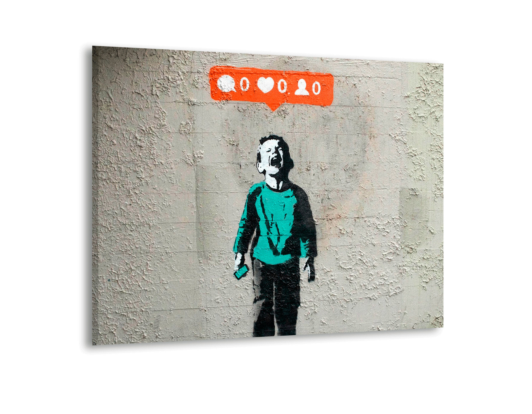 Banksy print Nobody likes me canvas print READY TO HANG | Etsy