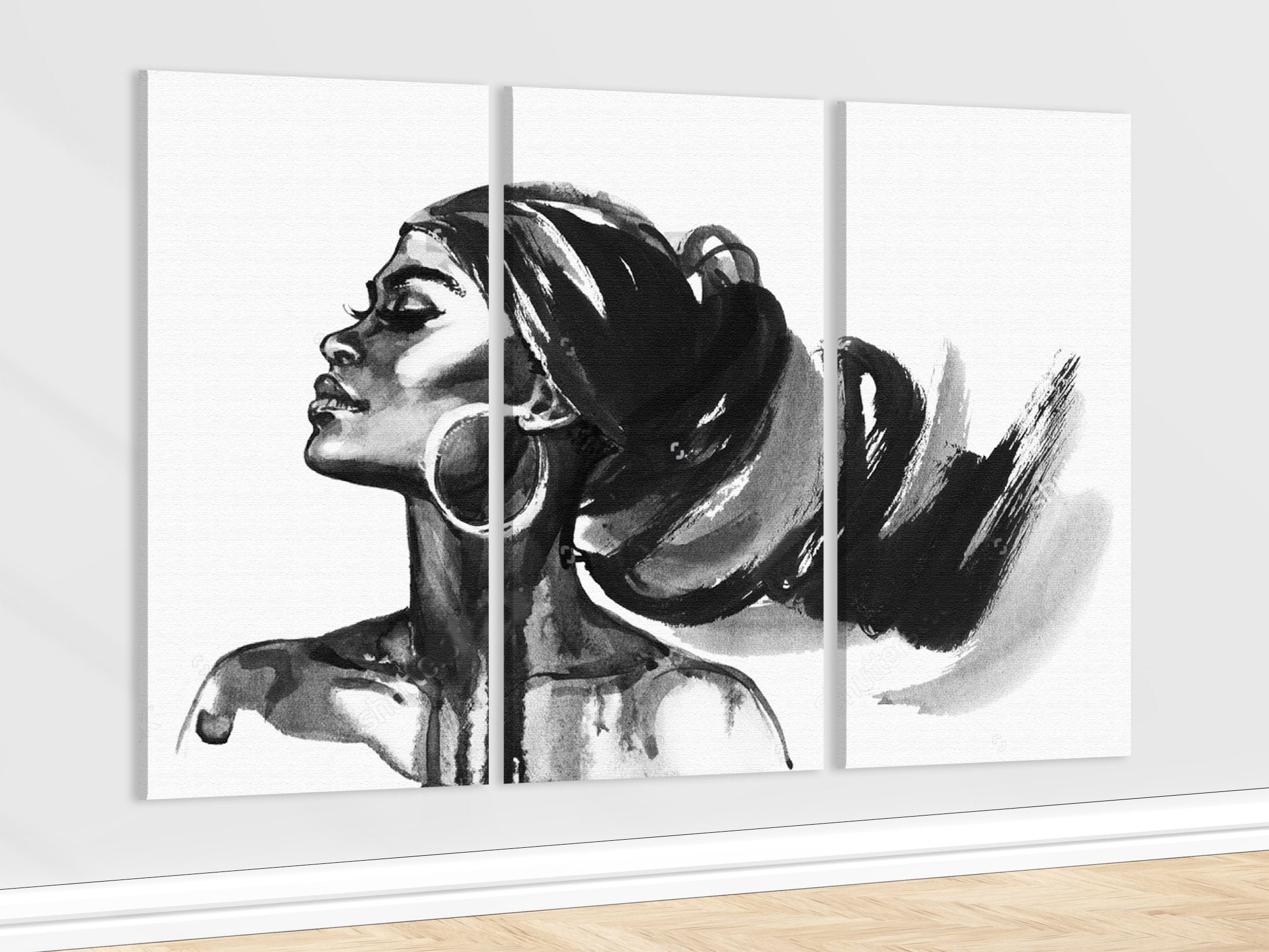 African american art canvas print african woman Etsy