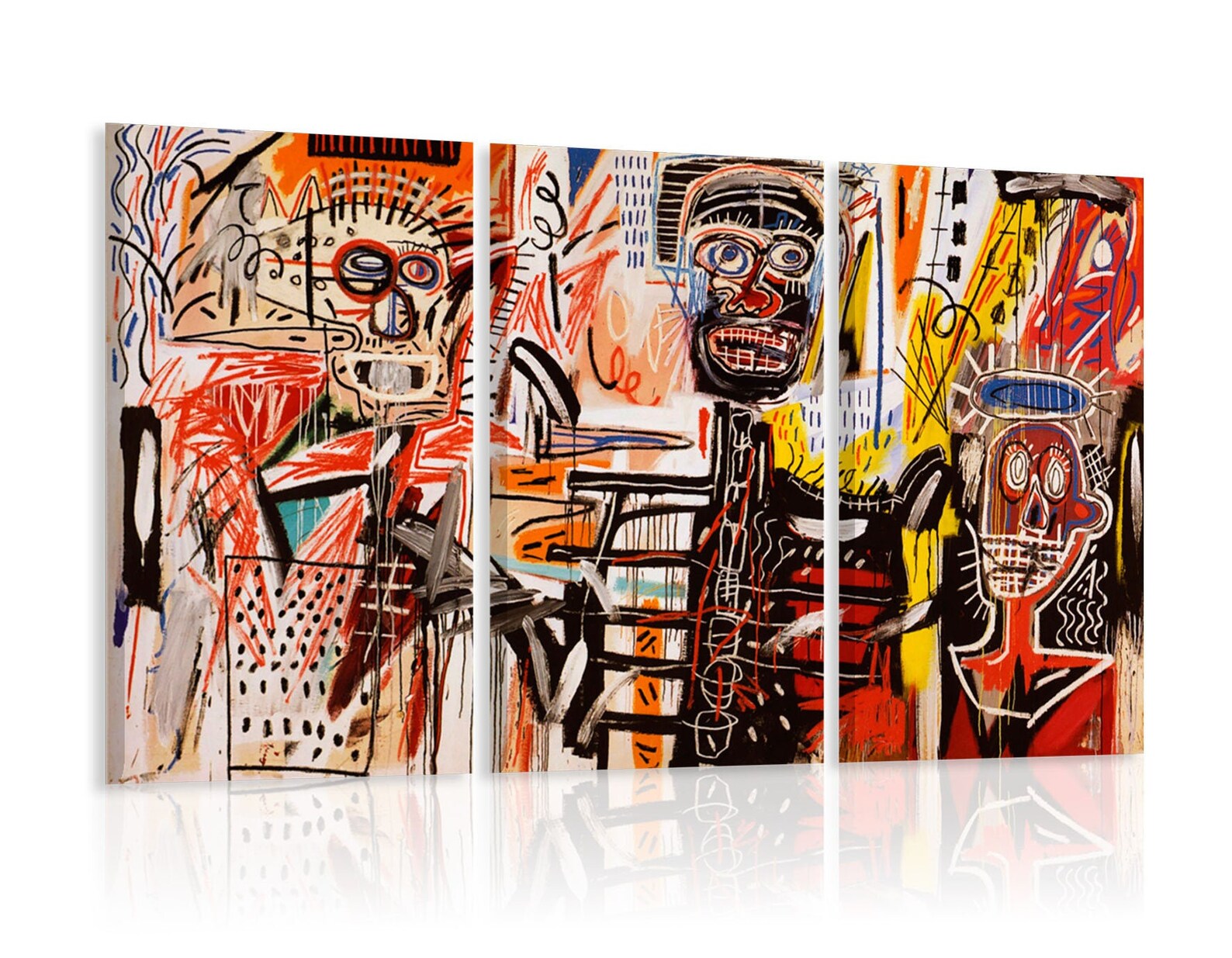 Basquiat art print modern wall art canvas print READY TO HANG Etsy