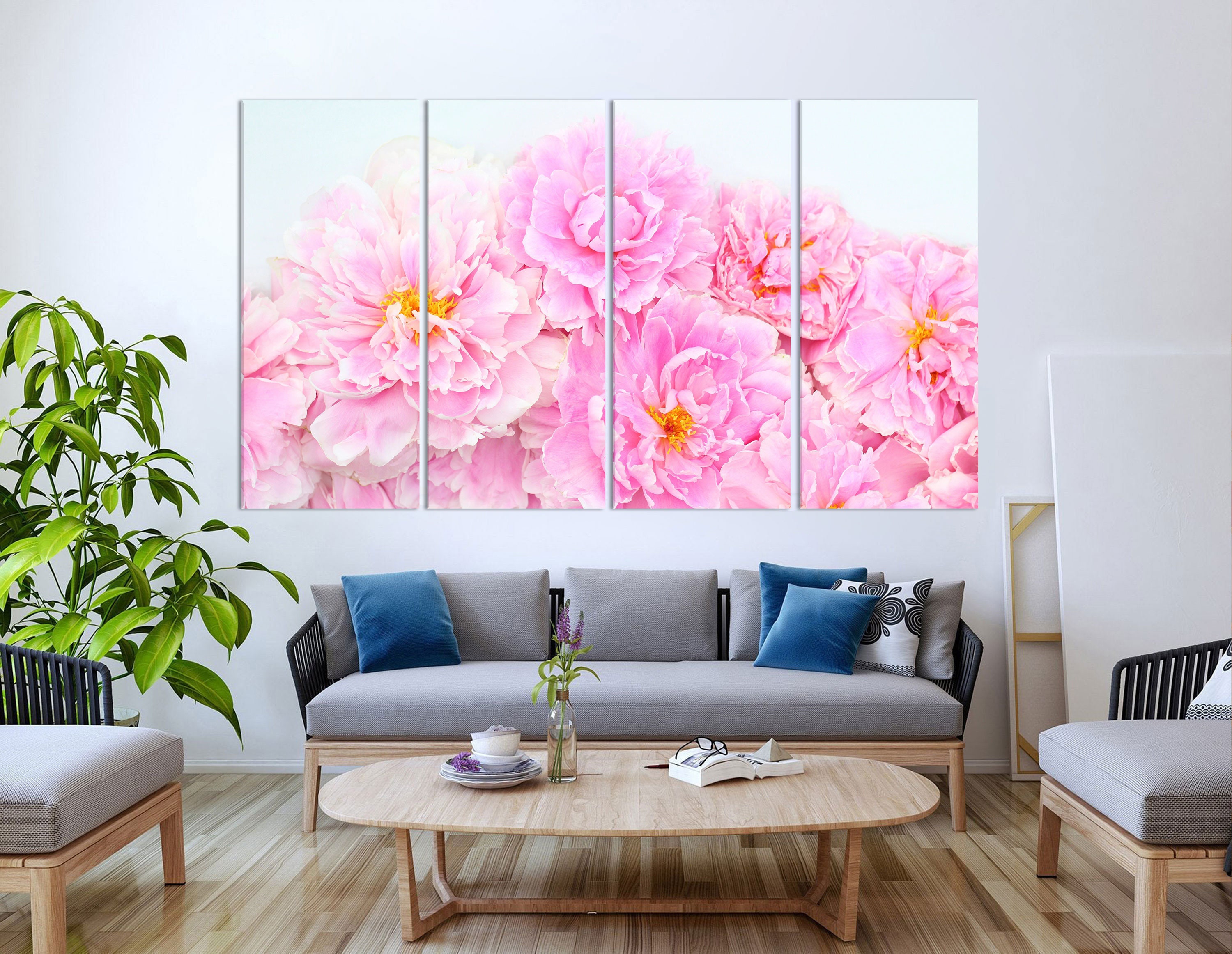 Flowers wall art botanical print bedroom decor canvas print | Etsy