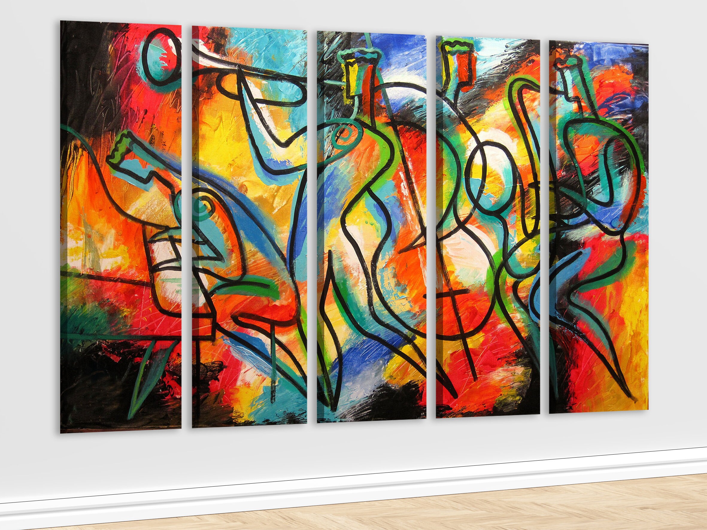Jazz art music wall art abstract canvas print Etsy