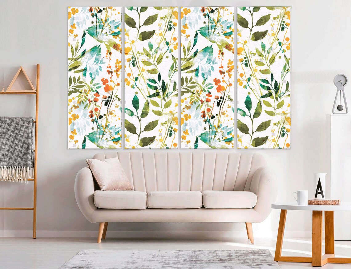 Modern botanical wall art large botanical wall art canvas Etsy
