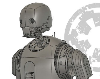 Corpo inspirado no SecurityDroid do Spacebobs (tudo menos a cabeça) Arquivos de Fan Art para impressão