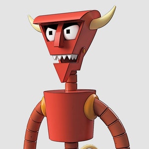 DroidDivision RobotDevil Inspired Fan Art Printable Files