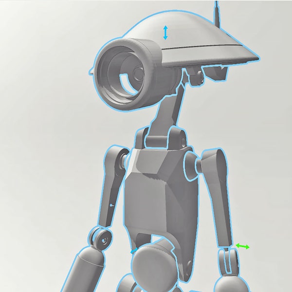 Spacebobs Animated (Cartoon Styled) Pit Droid Inspired  3D Printable Fan Art Files