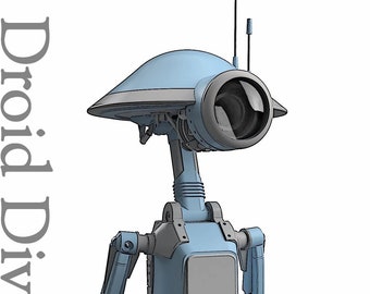 File di fan art stampabili 3D ispirati a SpaceBobs Pit Droid (in stile film).