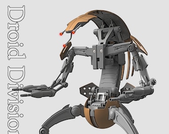 DroidDivision DK Droid inspirado Fan Art Archivos STL para impresión 3D