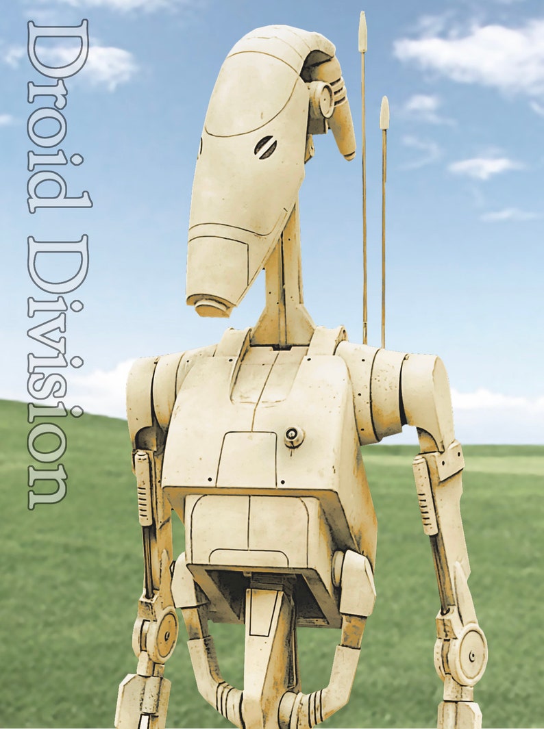 Spacebobs Battle Droid Inspired Printable Fan Art Files. image 5