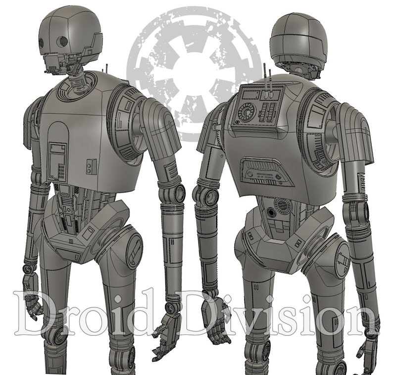 Spacebobs SecurityDroid Inspired Body Everything But The Head Printable Fan Art Files image 1