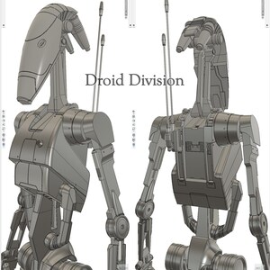 Spacebobs Battle Droid Inspired Printable Fan Art Files. image 9