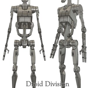 Spacebobs Battle Droid Inspired Printable Fan Art Files. image 6