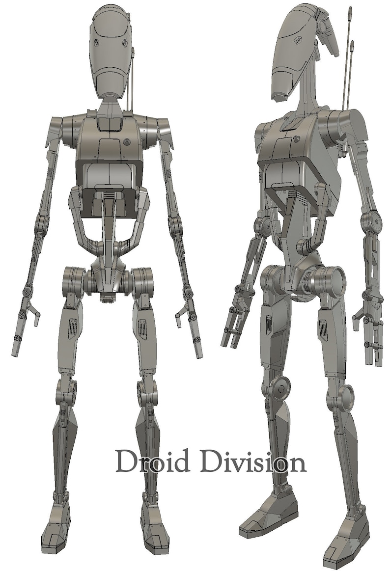 Spacebobs Battle Droid Inspired Printable Fan Art Files. image 6