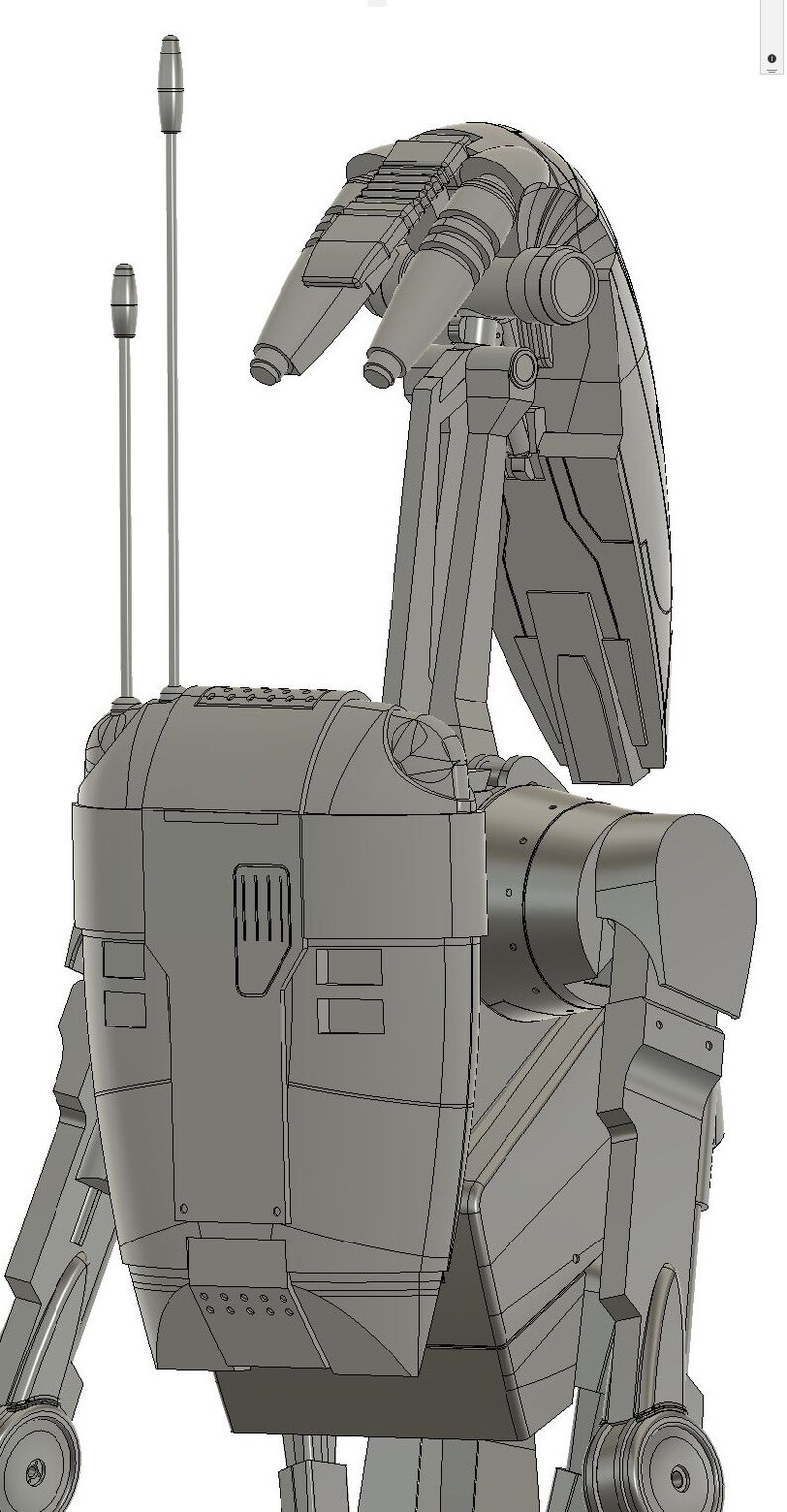 Spacebobs Battle Droid Inspired Printable Fan Art Files. image 7