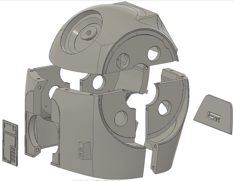 Spacebobs SecurityDroid Inspired Body Everything But The Head Printable Fan Art Files image 10