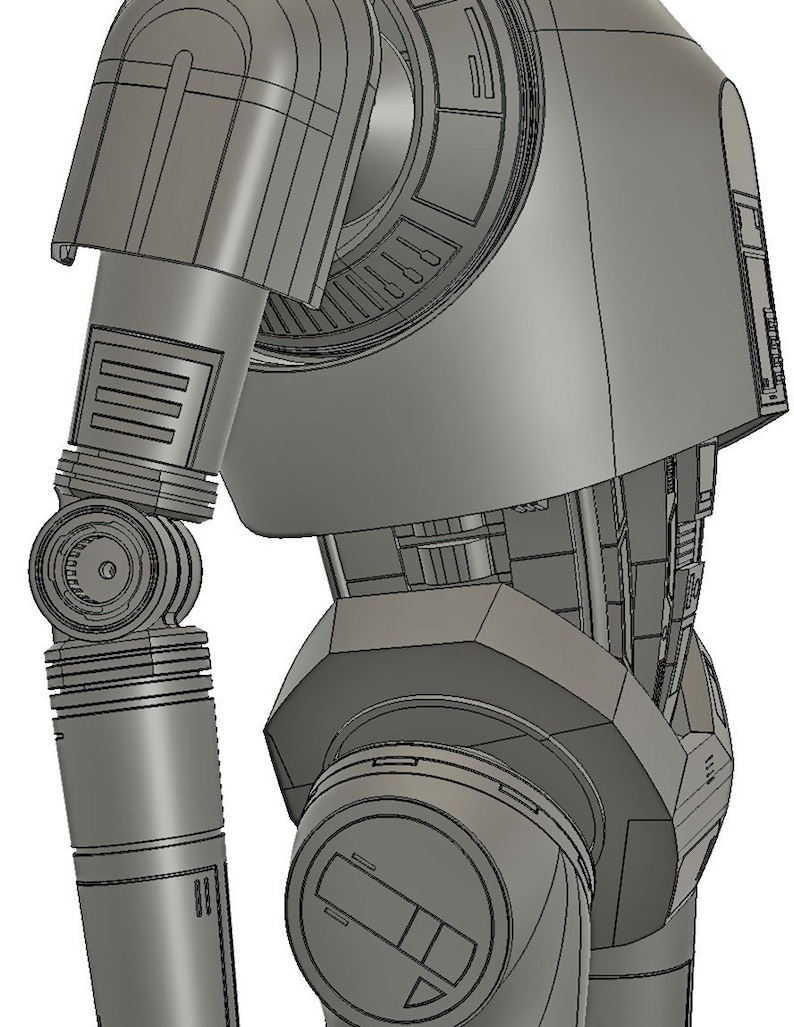 Spacebobs SecurityDroid Inspired Body Everything But The Head Printable Fan Art Files image 6