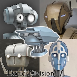 Spacebobs JawaPack2 of Droid Heads  Inspired STL Fan Art Files