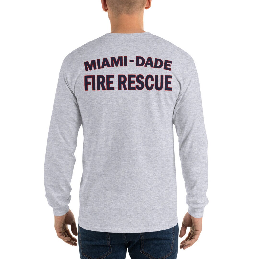 Miami Dade Fire Rescue Long Sleeve Shirt Miami Dade Fire Dept - Etsy