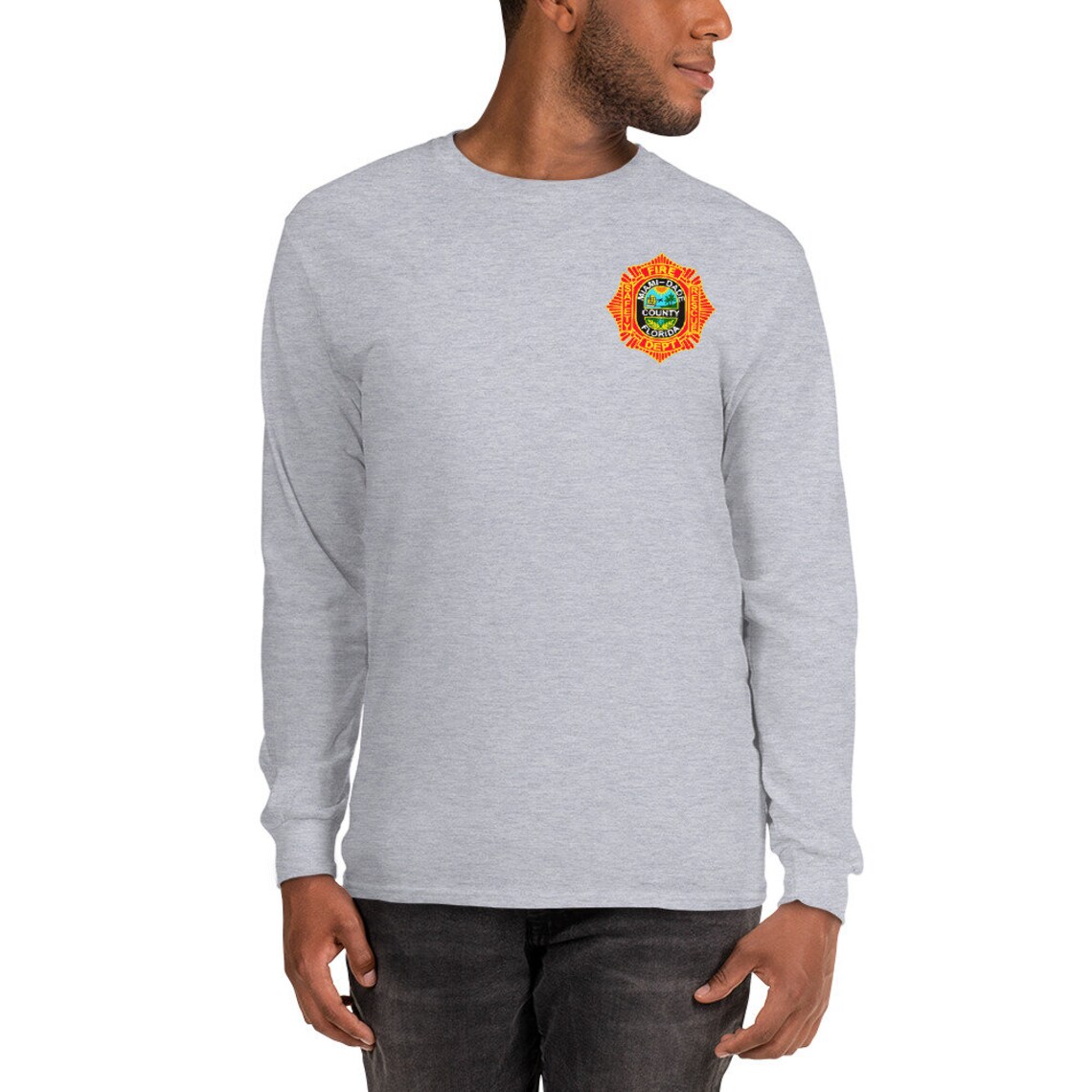 Miami Dade Fire Rescue Long Sleeve Shirt Miami Dade Fire Dept - Etsy