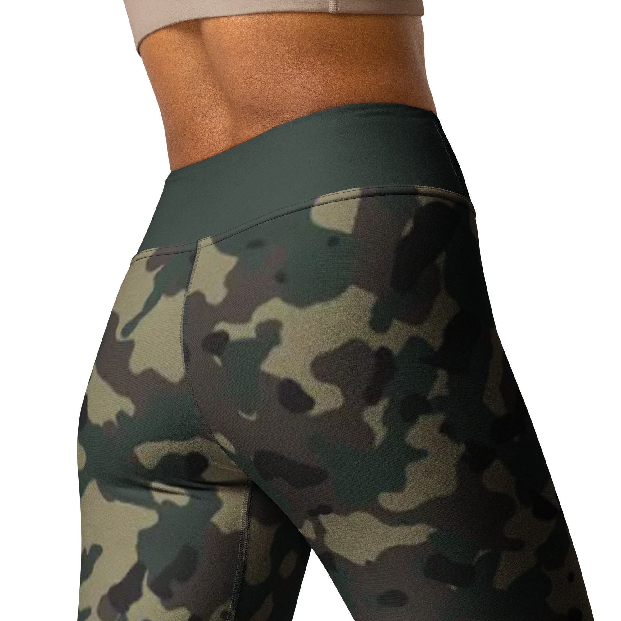 Camo Pants Camouflage Yoga Fitness Legging Fold Over Low/high Rise  Sxyfitness MADE IN USA -  Canada