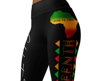 Juneteenth 19 giugno 1865 Celebrate i leggings Yoga Freedom