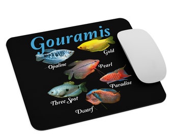 Gouramis Mouse pad, Gourami Lover's Mousepad, Gourami Mousepad, Fish Lover Mousepad, Gourami Lover Mousepad, Gourami Lovers Gift