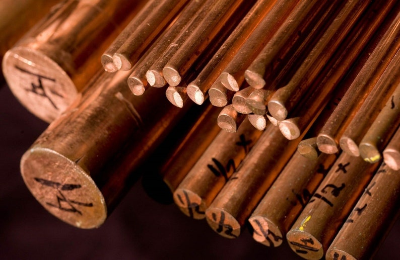 8mm Solid Copper C101 Round Bar 5 lengths available