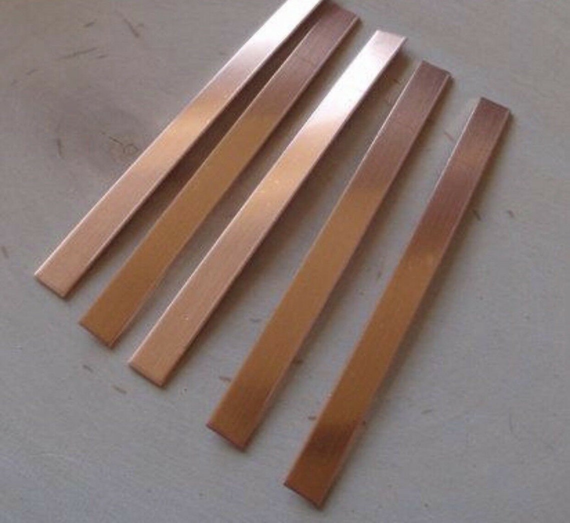Pack of 5 COPPER STRIPS 0.5 0.7 0.9 1.2 1.5 2 3mm Etsy