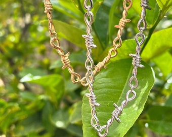 Barbed Wire Necklace - Etsy