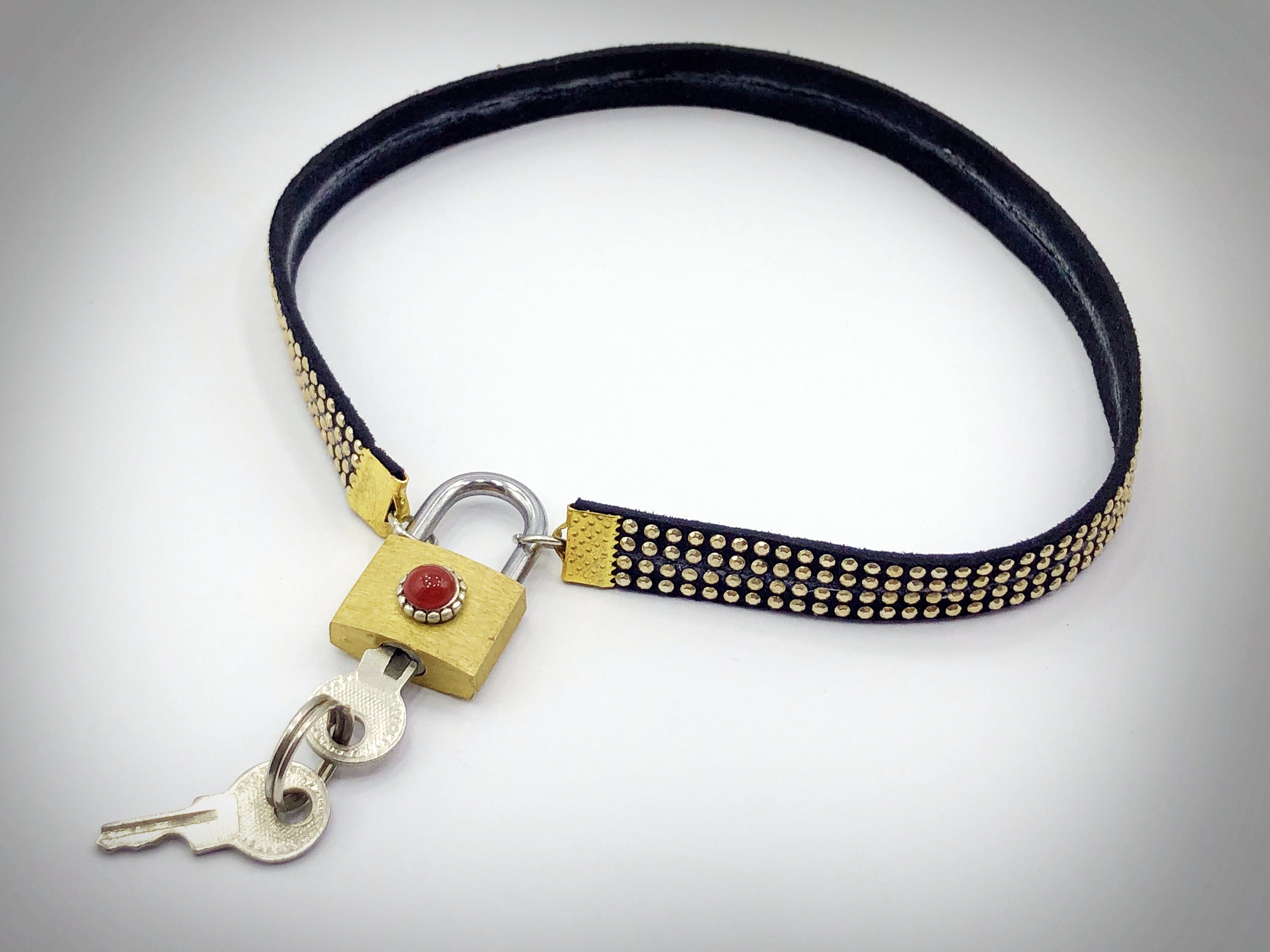 Slave Padlock Choker Etsy