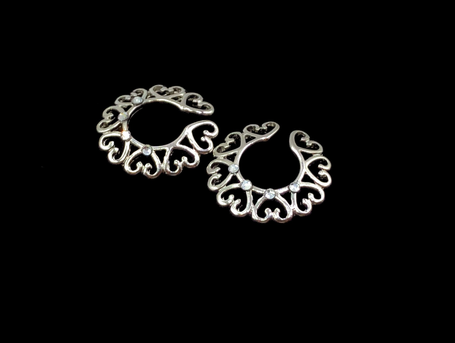 Nipple Ring, Nipple Cage, Nipple Jewelry, Heart Nipple Jewelry, Fake