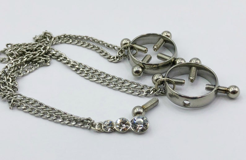 Nipple Clamps Screw, Nipple Chain Jewelry, Fetish Jewelry, Nipple