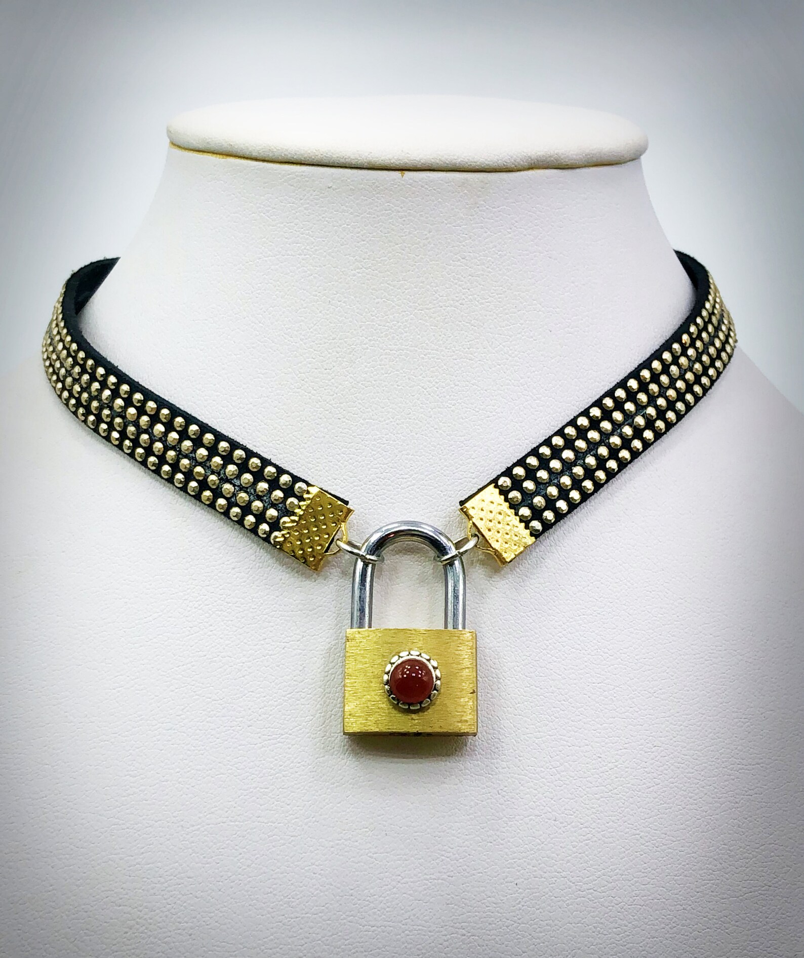 Slave Padlock Choker Etsy