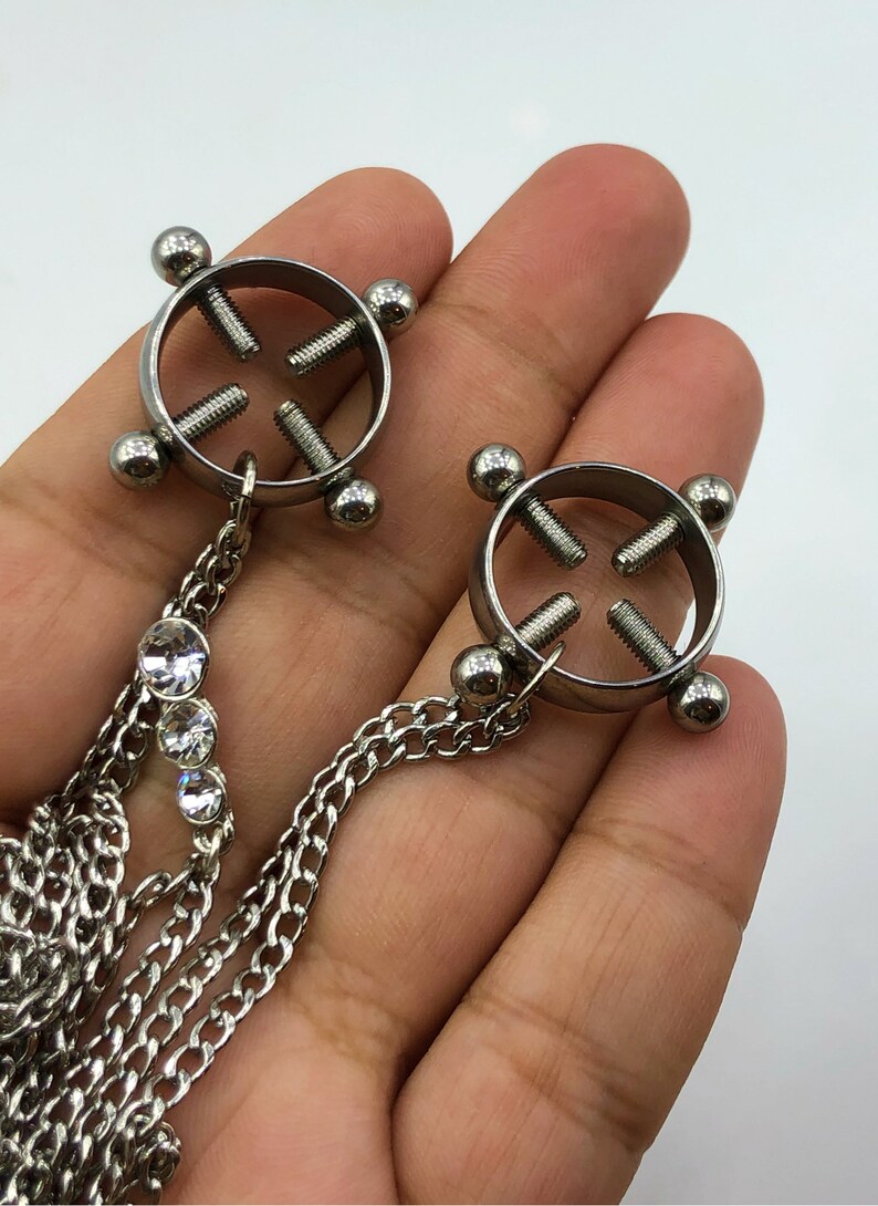 Nipple Clamps Screw Nipple Chain Jewelry Fetish Jewelry Etsy