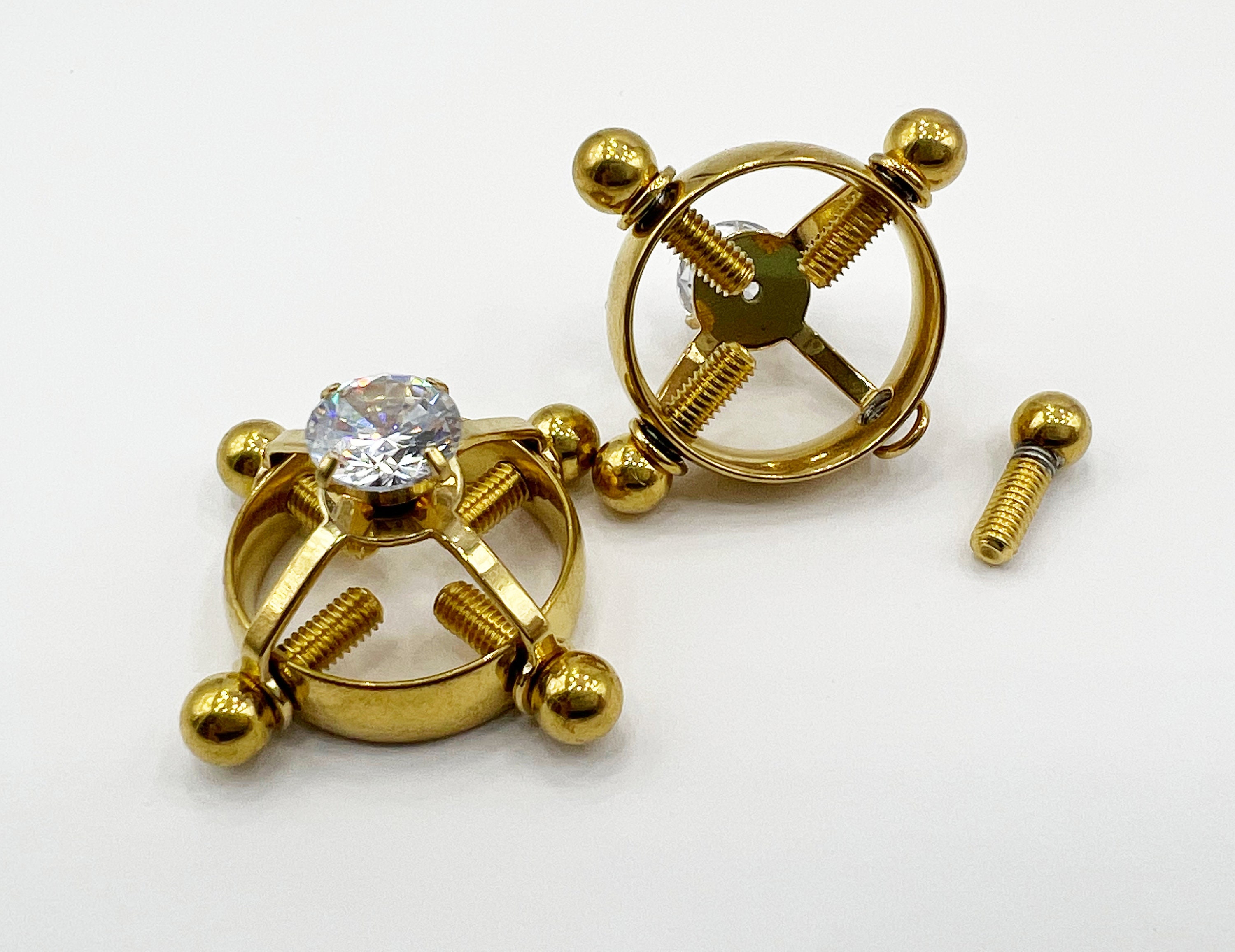 Diamond Nipple Nipple Screw Clamp Nipple Jewelry Diamond Etsy Ireland