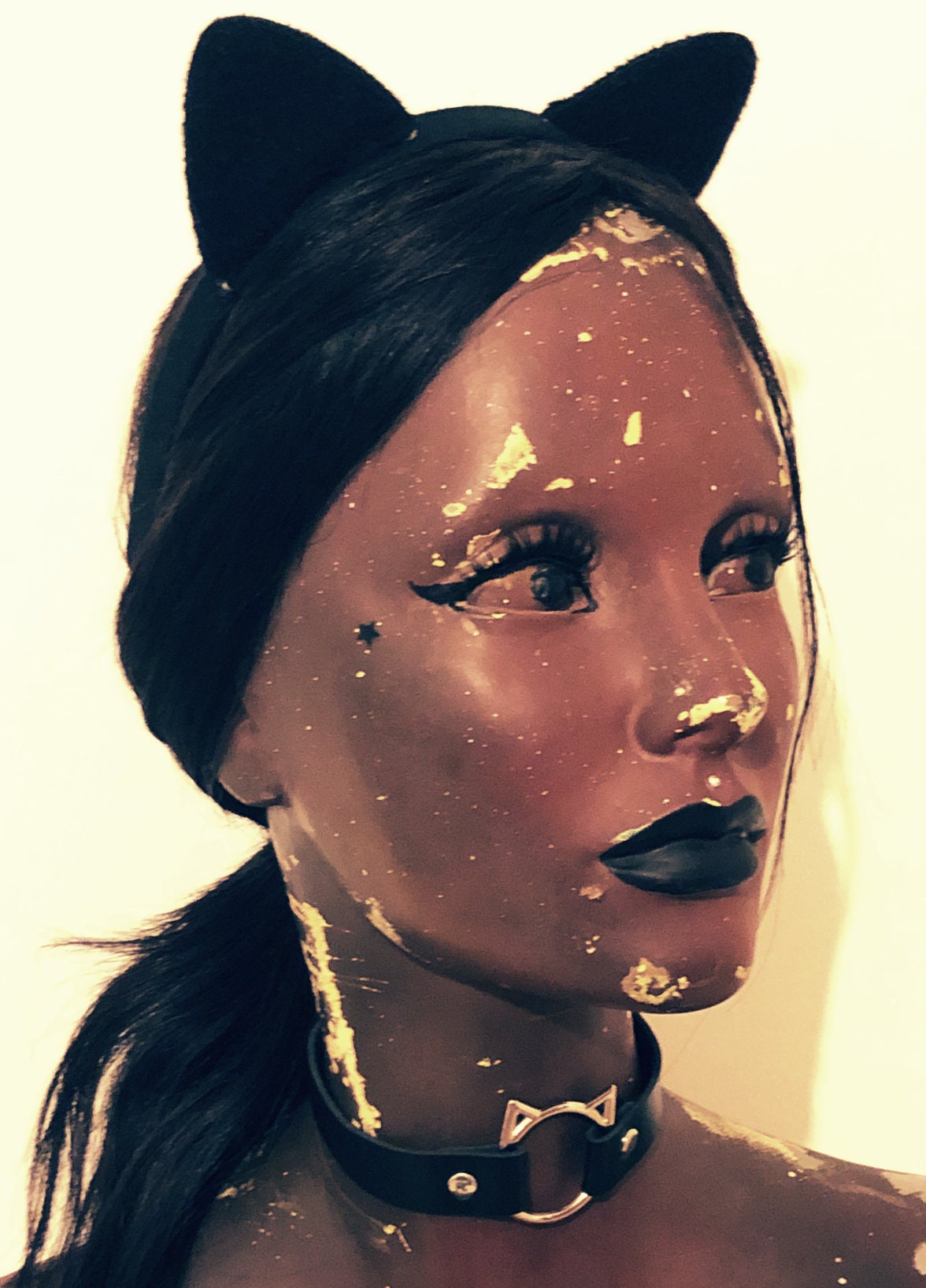 Kitty Choker DDLG Kitty Collar Kitten Collar Black Kitten Etsy