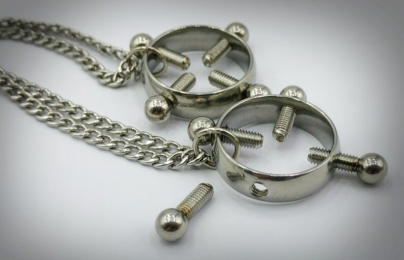 Nipple Clamps Screw Nipple Chain Jewelry Fetish Jewelry Etsy