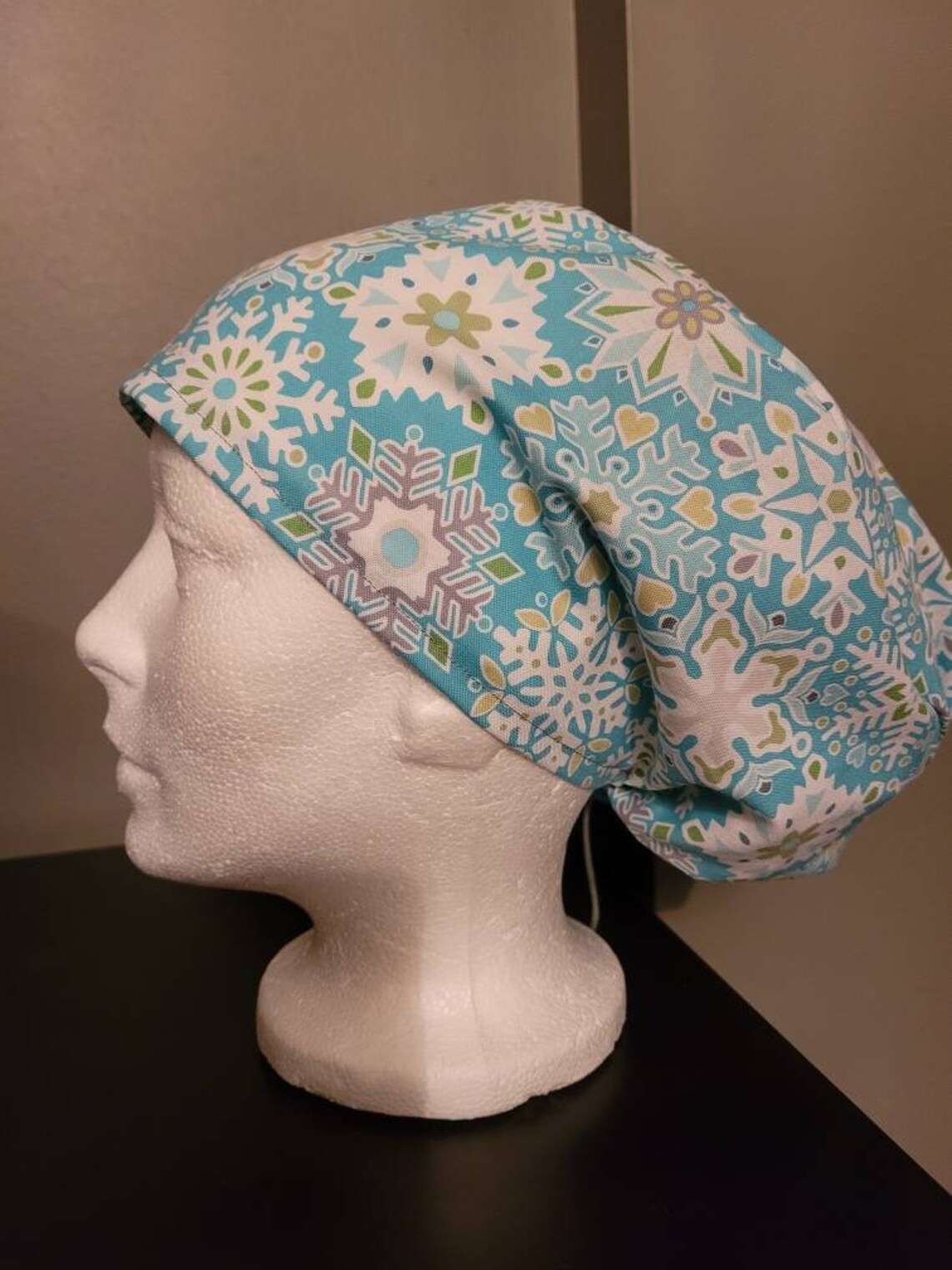 Scrub hats for long hair with cord locks Etsy