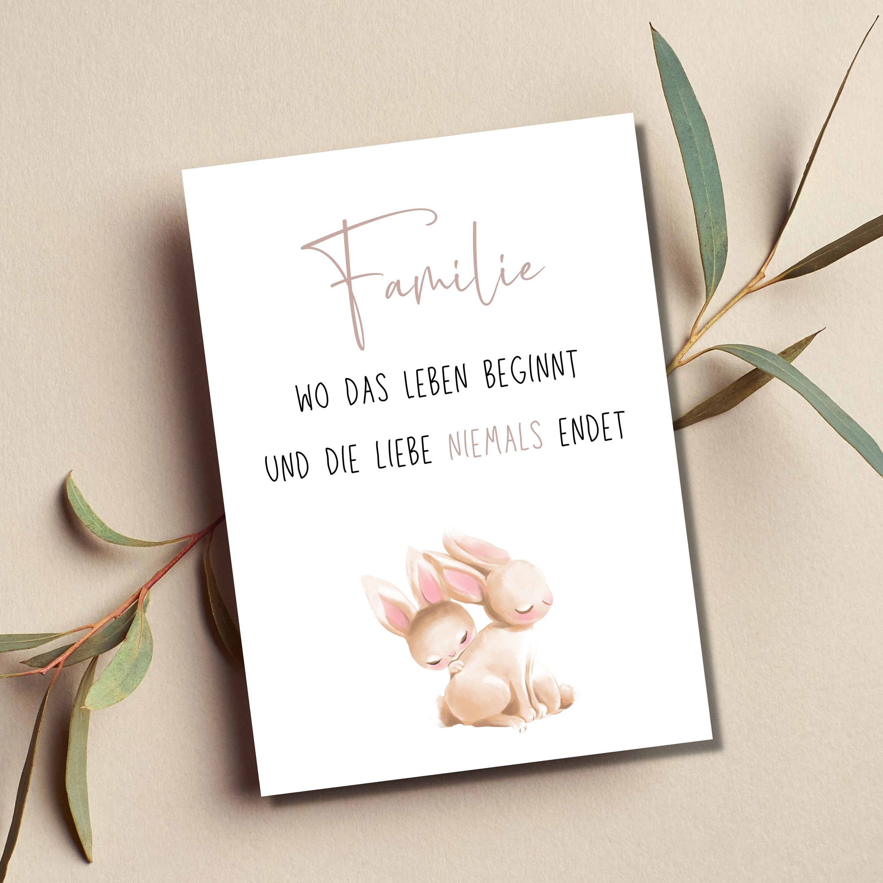 Grußkarte Familie Karte mit Spruch Grußkarte mit Etsy.de