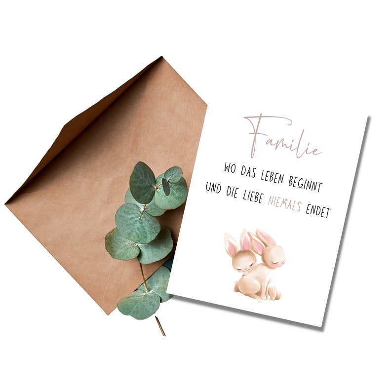 Grußkarte Familie Karte mit Spruch Grußkarte mit Etsy.de