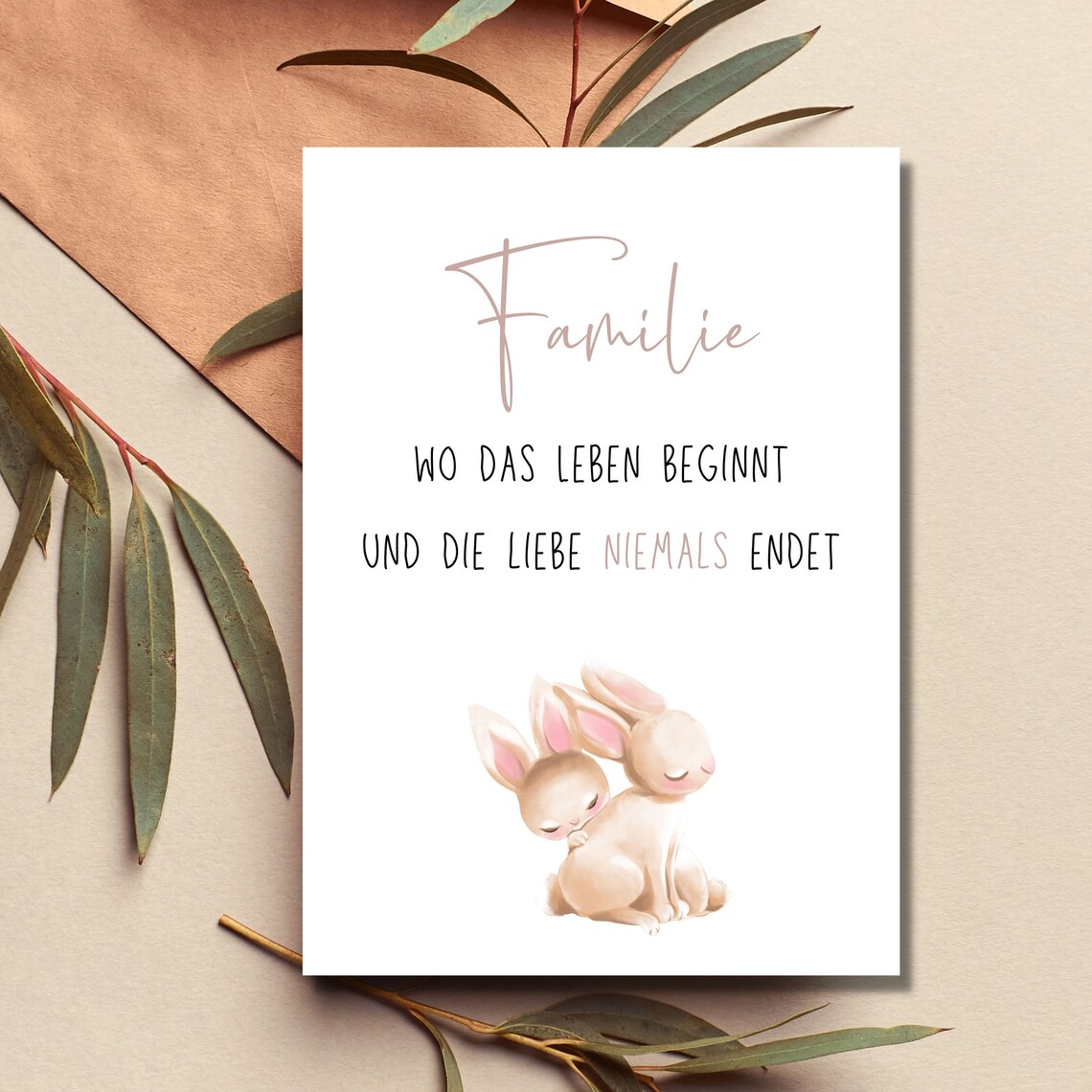 Grußkarte Familie Karte mit Spruch Grußkarte mit Etsy.de