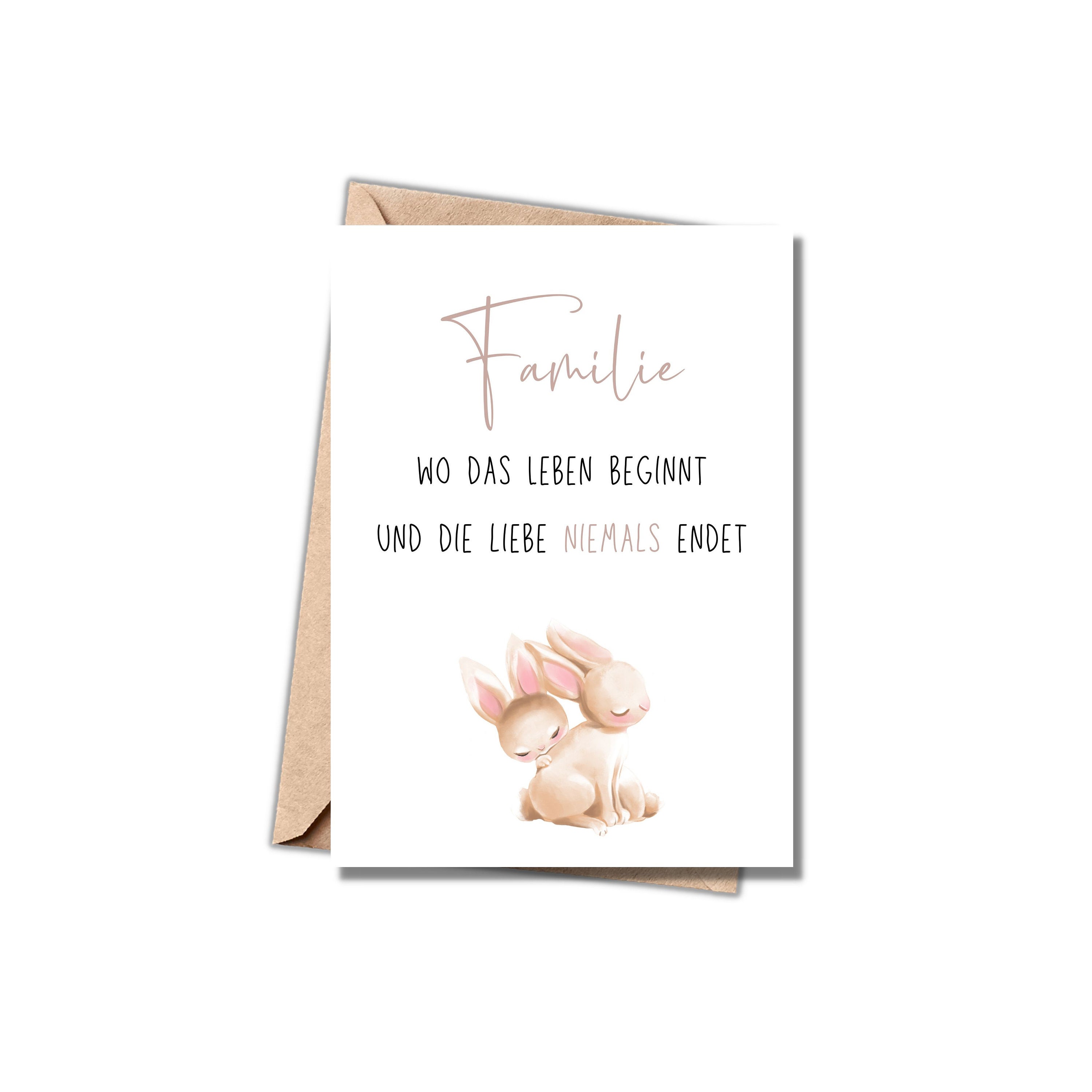 Grußkarte Familie Karte mit Spruch Grußkarte mit Etsy.de