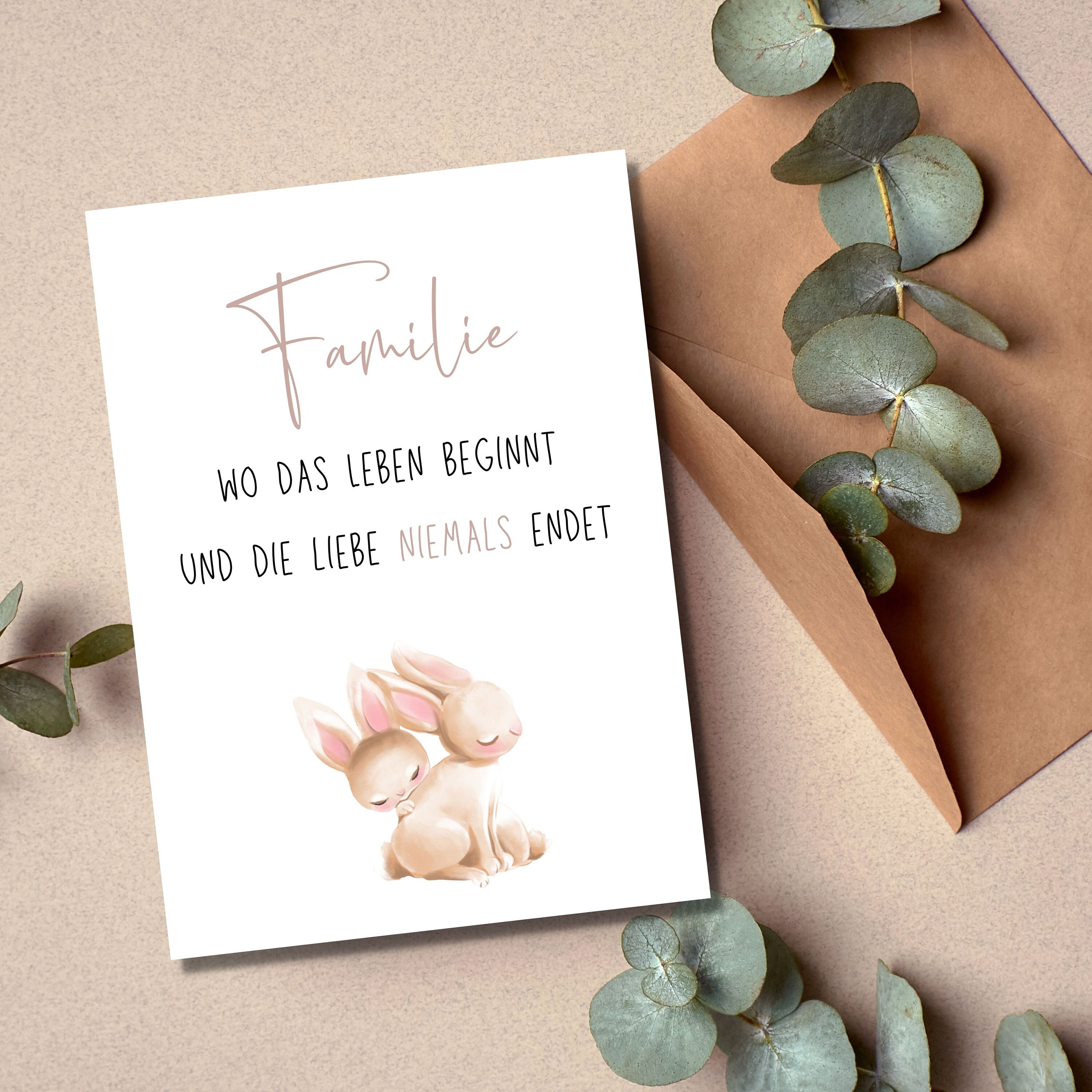 Grußkarte Familie Karte mit Spruch Grußkarte mit Etsy.de