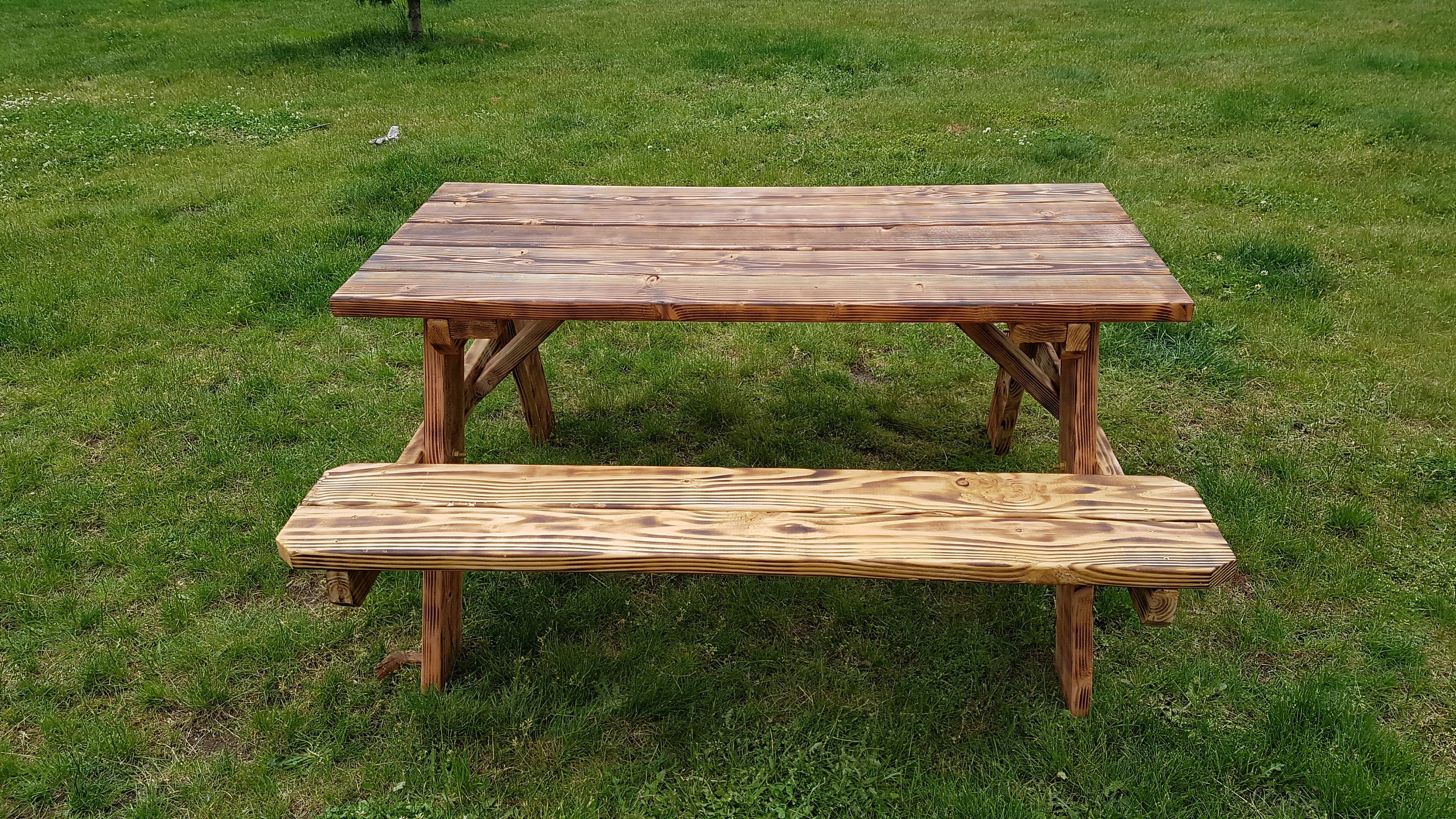 Beautiful 6 foot rustic picnic table plans DIY step by step Etsy