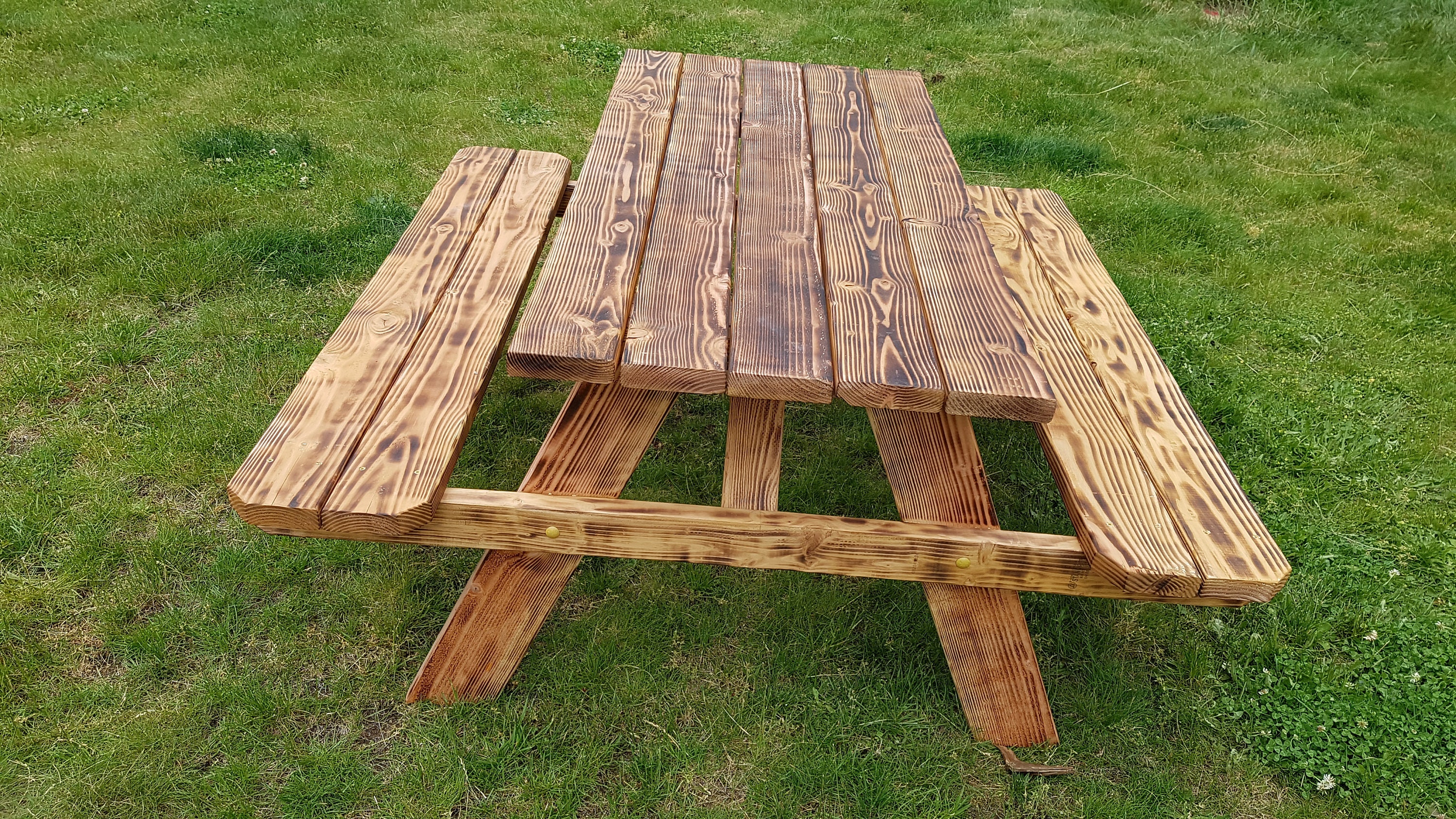 Beautiful 8 Foot Rustic Picnic Table Plans DIY Step by Step | Etsy Canada