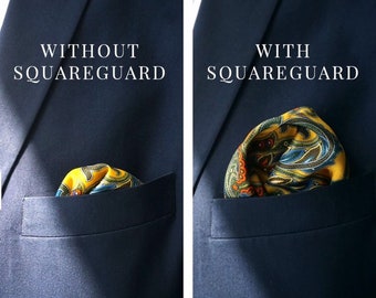 Pocket Square Guard Holder Perfect for dress shirts, groomsmen gift,weddings,office, father,graduation, groom, husband, handkerchief, prom